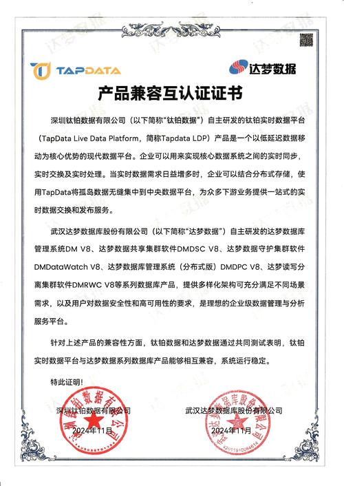 TapData 与达梦数据系列数据库产品完成兼容互认证，共创企业级数据处理服务新篇章